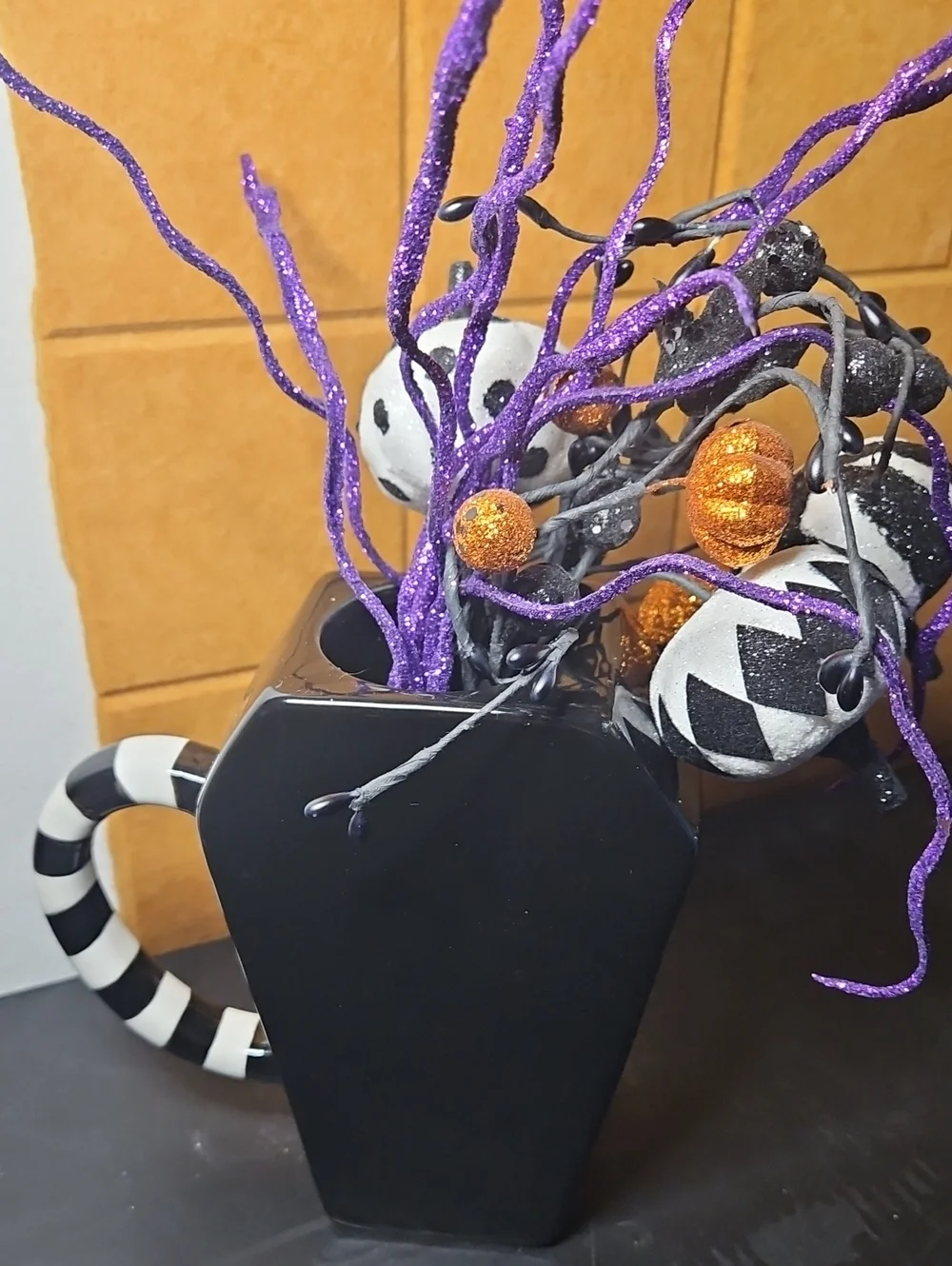 Nightmare, before christmas Jack Skellington mug with decorations